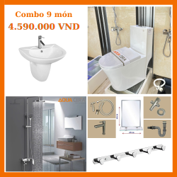 COMBO NHÀ TẮM NÓNG LẠNH ĐẦY ĐỦ PHỤ KIỆN - 4590K