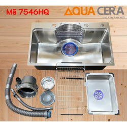 CHẬU RỬA CHÉN 1 HỘC INOX 304 BÁN NGUYỆT