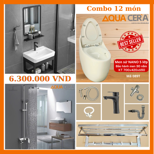 COMBO NHÀ TẮM NÓNG LẠNH ĐẦY ĐỦ PHỤ KIỆN - 6300K