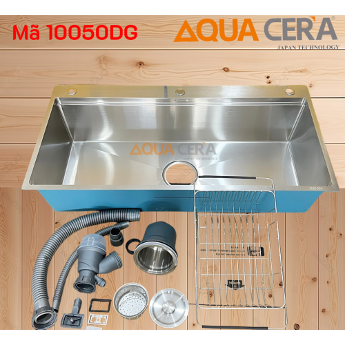 Chậu rửa chén 1 hộc Inox 304 dày 3.5mm kích thước 1 mét