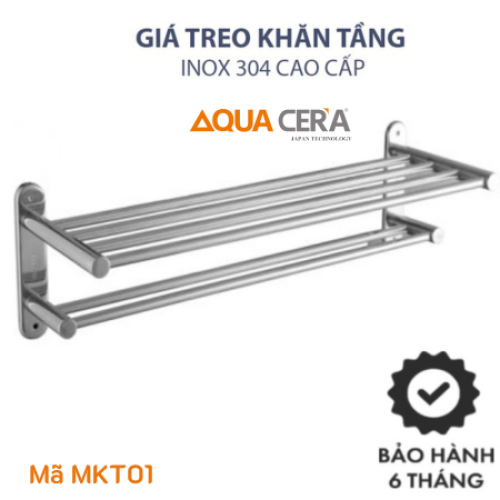 MÁNG KHĂN INOX 2 TẦNG - MKT01