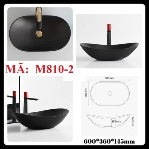 Lavabo thuyền - Màu đen Mã SP M810-2