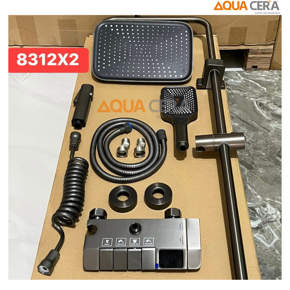 SEN CÂY PHÍM ĐÀN HIỂN THỊ NHIỆT ĐỘ - BÁT SEN VUÔNG - 8312X2