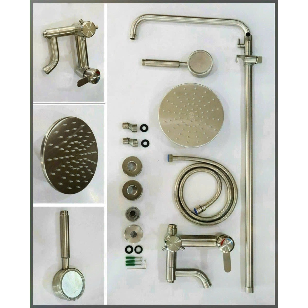 COMBO 11 MÓN NHÀ TẮM NÓNG LẠNH ĐẦY ĐỦ PHỤ KIỆN - 5490K