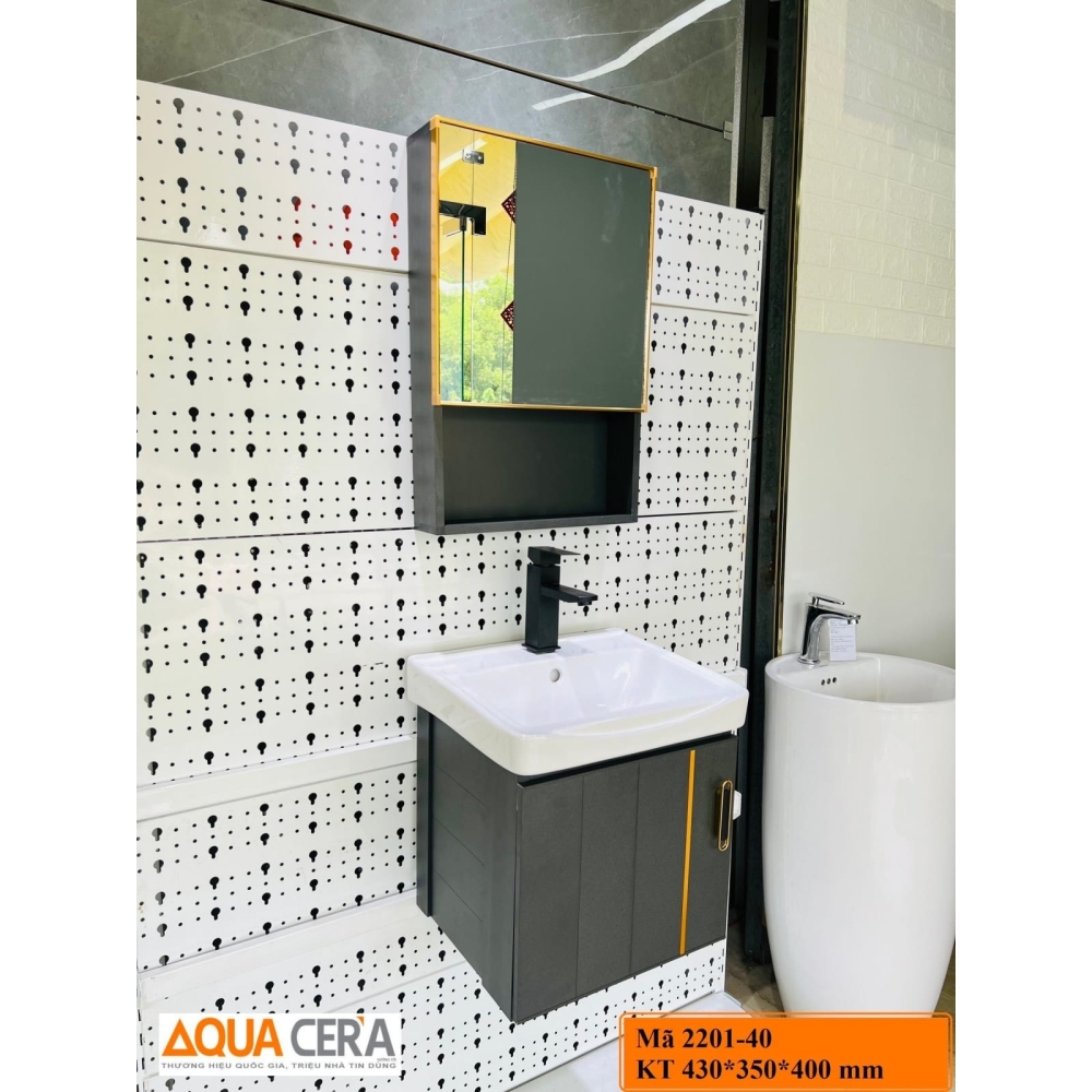 BỘ TỦ CHẬU LAVABO VÀ GƯƠNG CAO CẤP - Mã SP 2201- 40