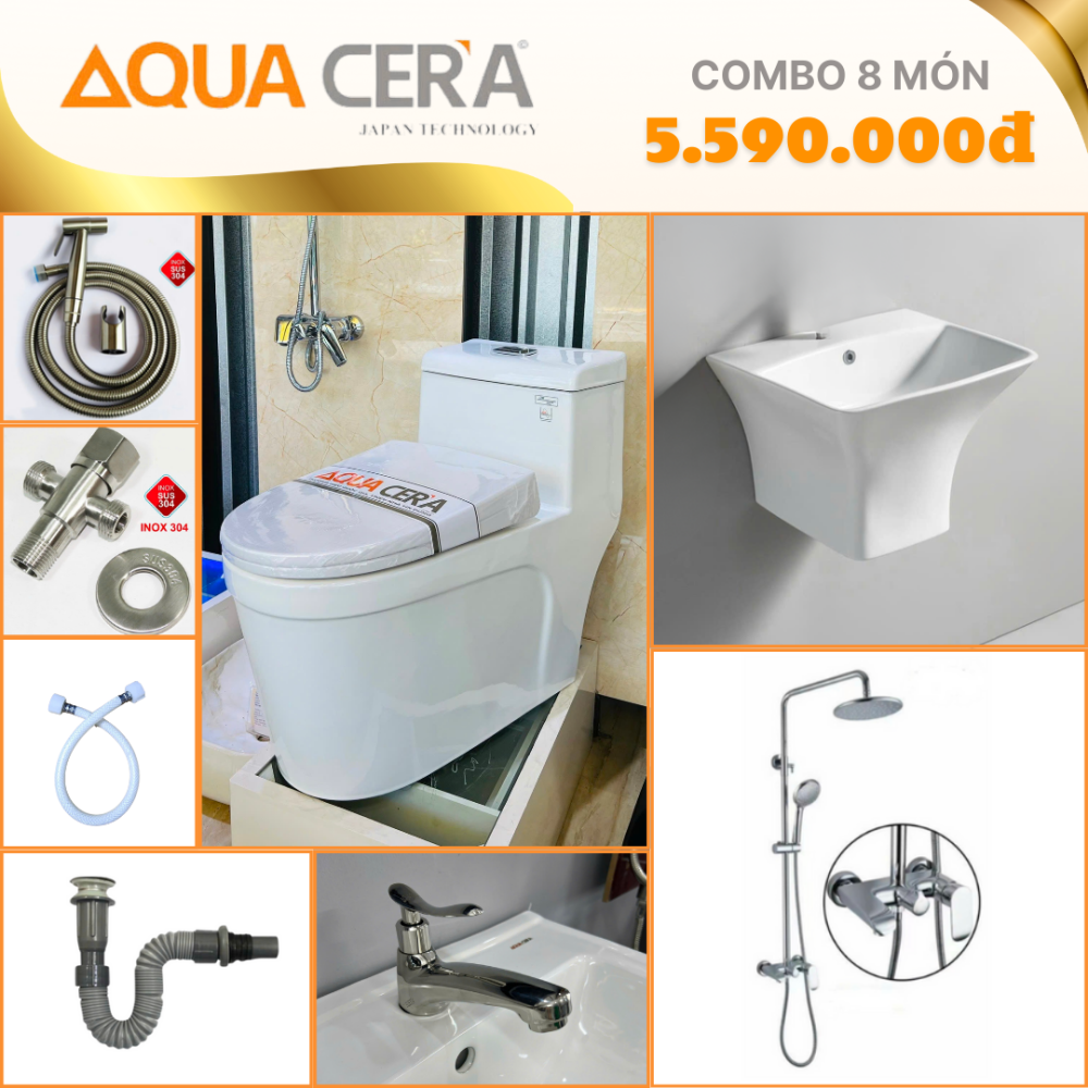 COMBO NHÀ VỆ SINH 8 MÓN  5590K - CB03
