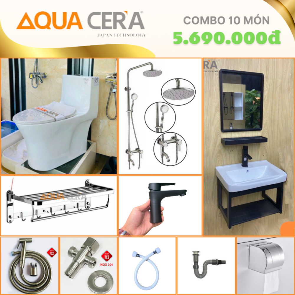 COMBO NHÀ VỆ SINH 10 MÓN  5690K - CB05