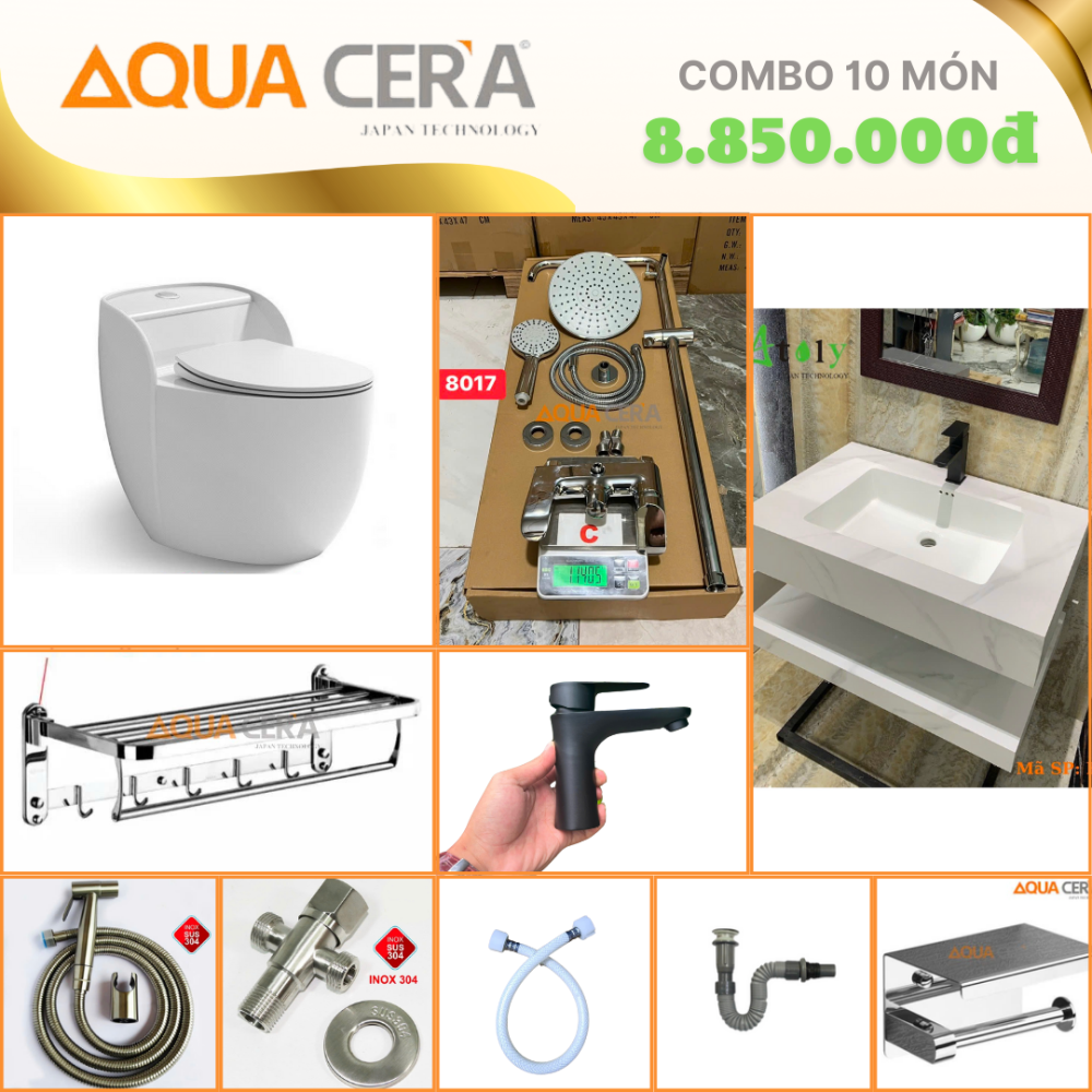COMBO NHÀ VỆ SINH 10 MÓN  8850K - CB07