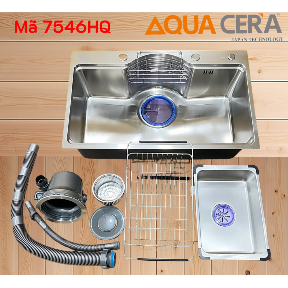 CHẬU RỬA CHÉN 1 HỘC INOX 304 BÁN NGUYỆT