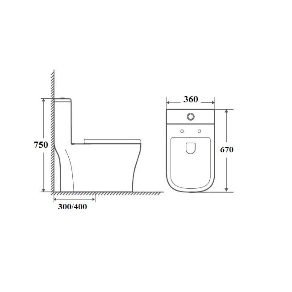 BỒN CẦU LIỀN KHỐI AQUA CERA CAO CẤP - 903