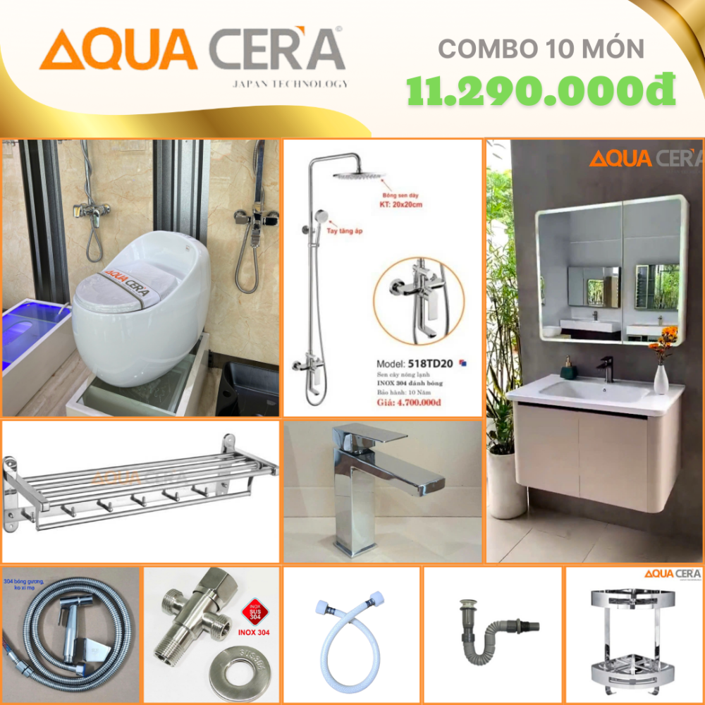 COMBO NHÀ VỆ SINH 10 MÓN  11290K - CB09