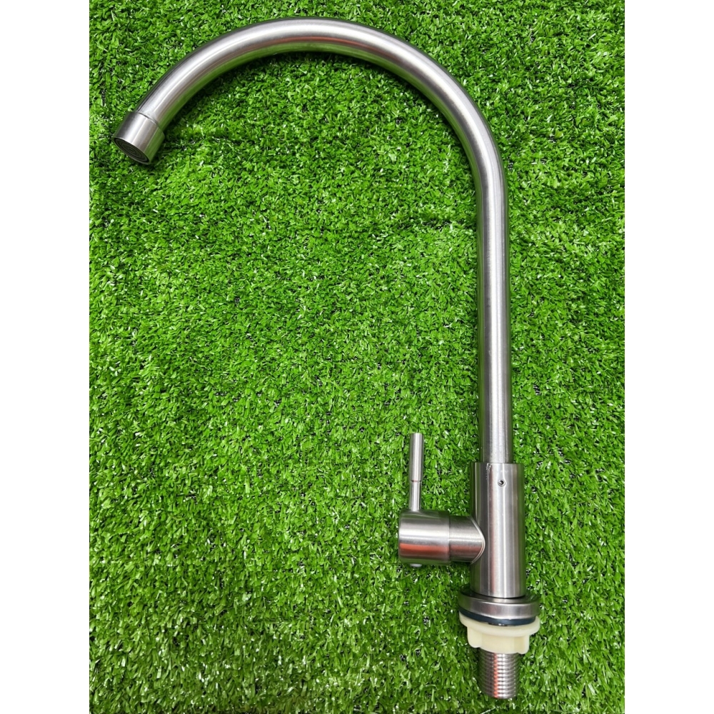 CHẬU RỬA CHÉN 1 HỘC INOX DẬP + VÒI CHÉN INOX LẠNH - 75x45F cm